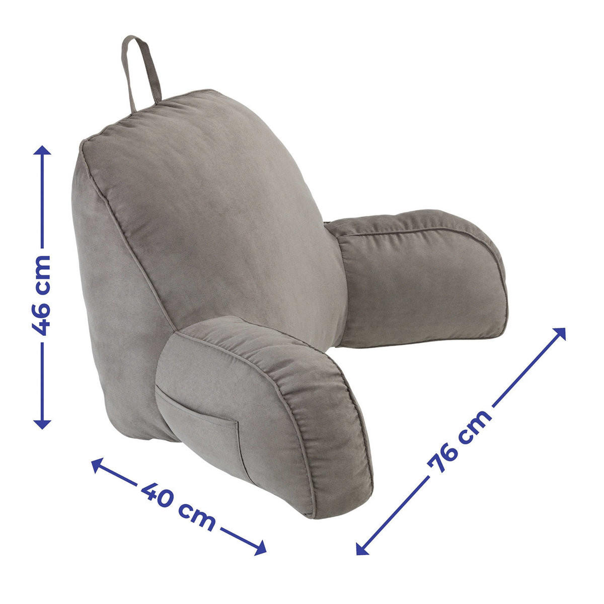 RÜCKENKISSEN 40/76 cm - Grau, Textil (76/40cm)