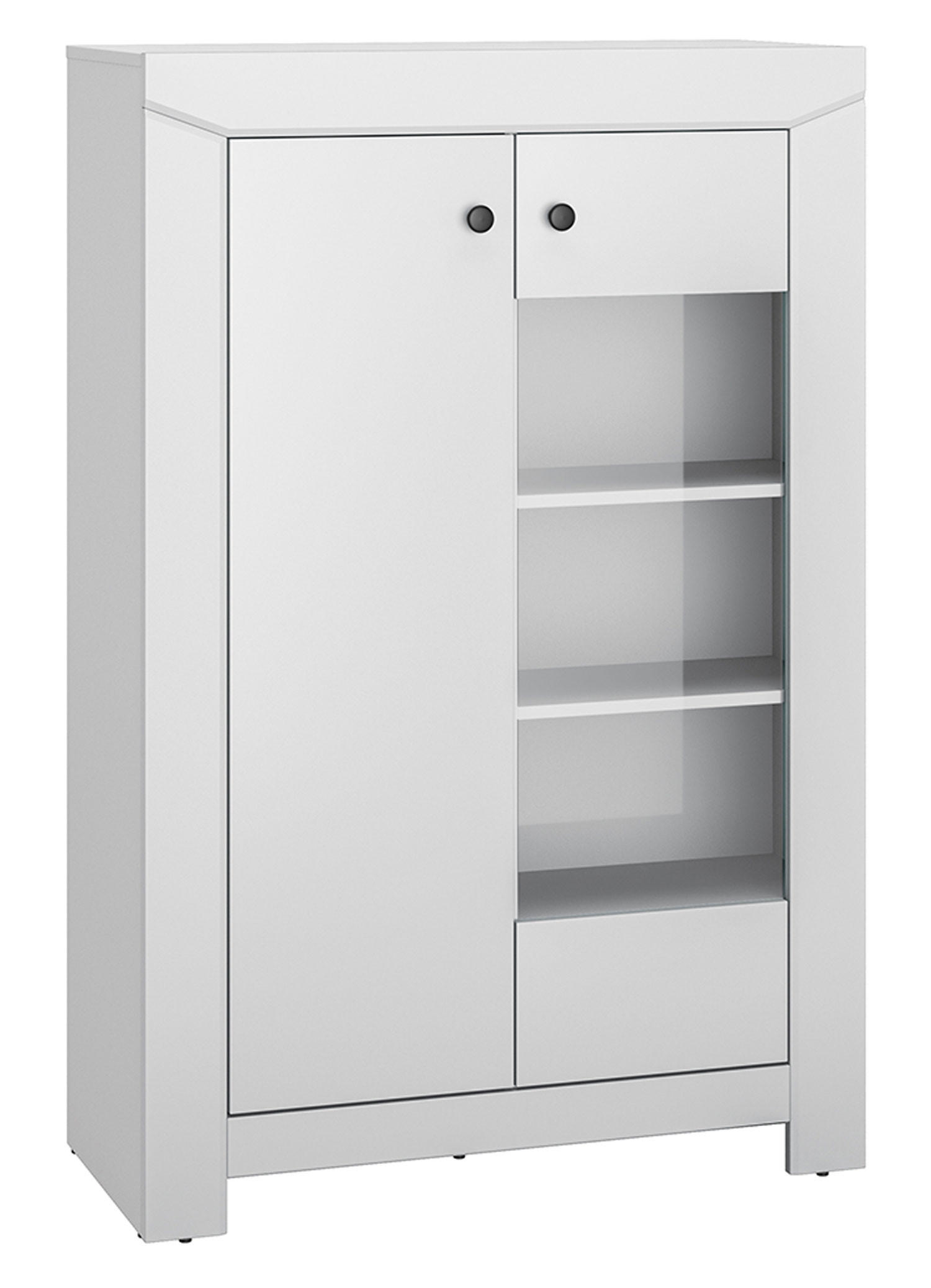 HIGHBOARD Terni silbergrau 91,5 / 42 / 140cm - Silberfarben/Grau, Holz/Holzwerkstoff (92/140/42cm) - Feldmann-Wohnen