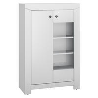 HIGHBOARD Terni silbergrau 91,5 / 42 / 140cm - Silberfarben/Grau, Holz/Holzwerkstoff (92/140/42cm) - Feldmann-Wohnen