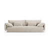 SOFA Torino aus Samt ecru 4 Sitzplätze - Ecru, Textil (250/83/103cm) - Micadoni
