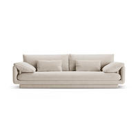 SOFA Torino aus Samt ecru 4 Sitzplätze - Ecru, Textil (250/83/103cm) - Micadoni