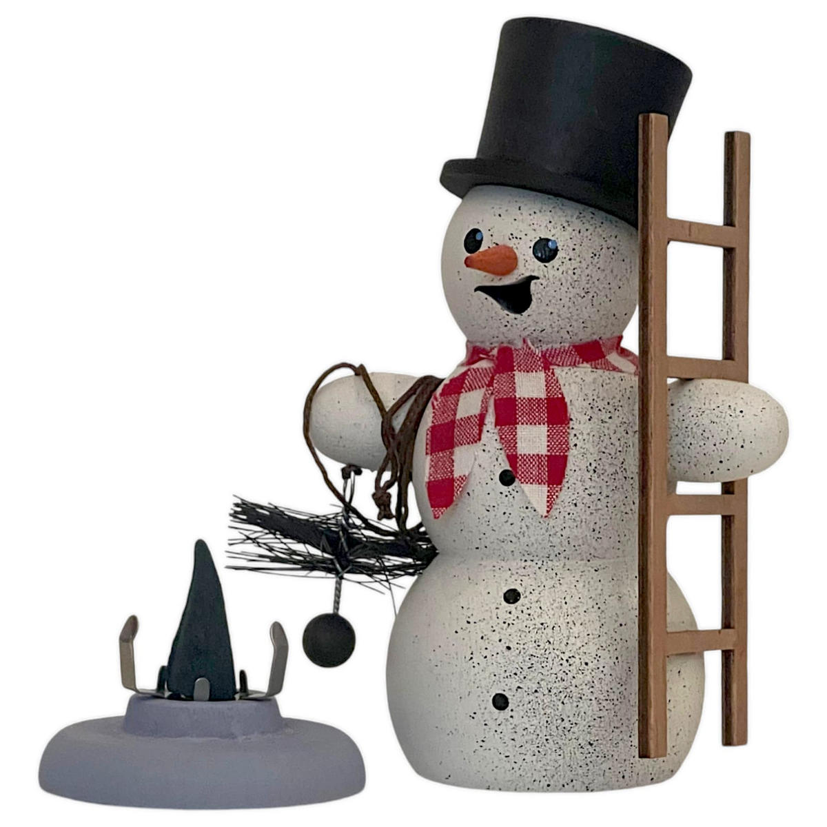RÄUCHERFIGUR Räuchermännchen Schneemann als Schornsteinfeger 13 cm - Multicolor, Holz (6/13/10cm)