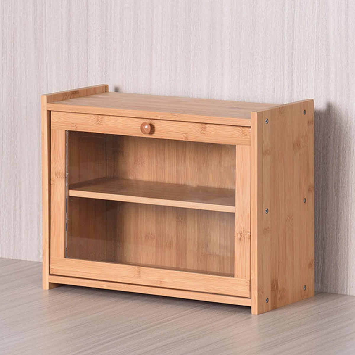 BROTKASTEN aus Bambus in Natur Farbe mit zwei Fächern Rechteckig Umweltfreundlich & ungiftig 40 x 17 x 31 cm - Naturfarben, Naturmaterialien (40/31/17cm) - Livingandhome