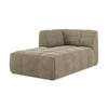 SOFAELEMENT Links Samt Stoff Beige - Beige/Schwarz, Holzwerkstoff/Kunststoff (101/77/175cm) - Makamii