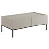 COUCHTISCH Como 2SZ - Kaschmir/Schwarz, Holzwerkstoff/Metall (62/120/45cm) - MIRJAN24