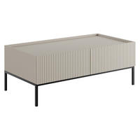 COUCHTISCH Como 2SZ - Kaschmir/Schwarz, Holzwerkstoff/Metall (62/120/45cm) - MIRJAN24