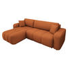 ECKSOFA Furyn - Schwarz/Orange, Holz/Kunststoff (244/145cm) - MIRJAN24