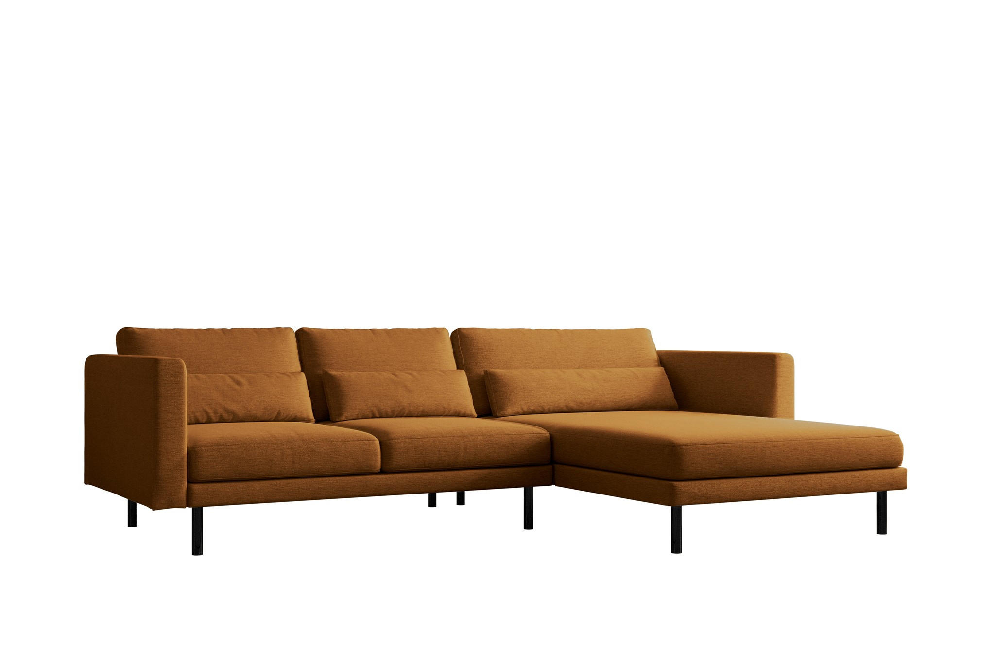 ECKSOFA Agada In Verita - Kupferfarben, Holzwerkstoff/Textil (281/174cm) - Fun Möbel