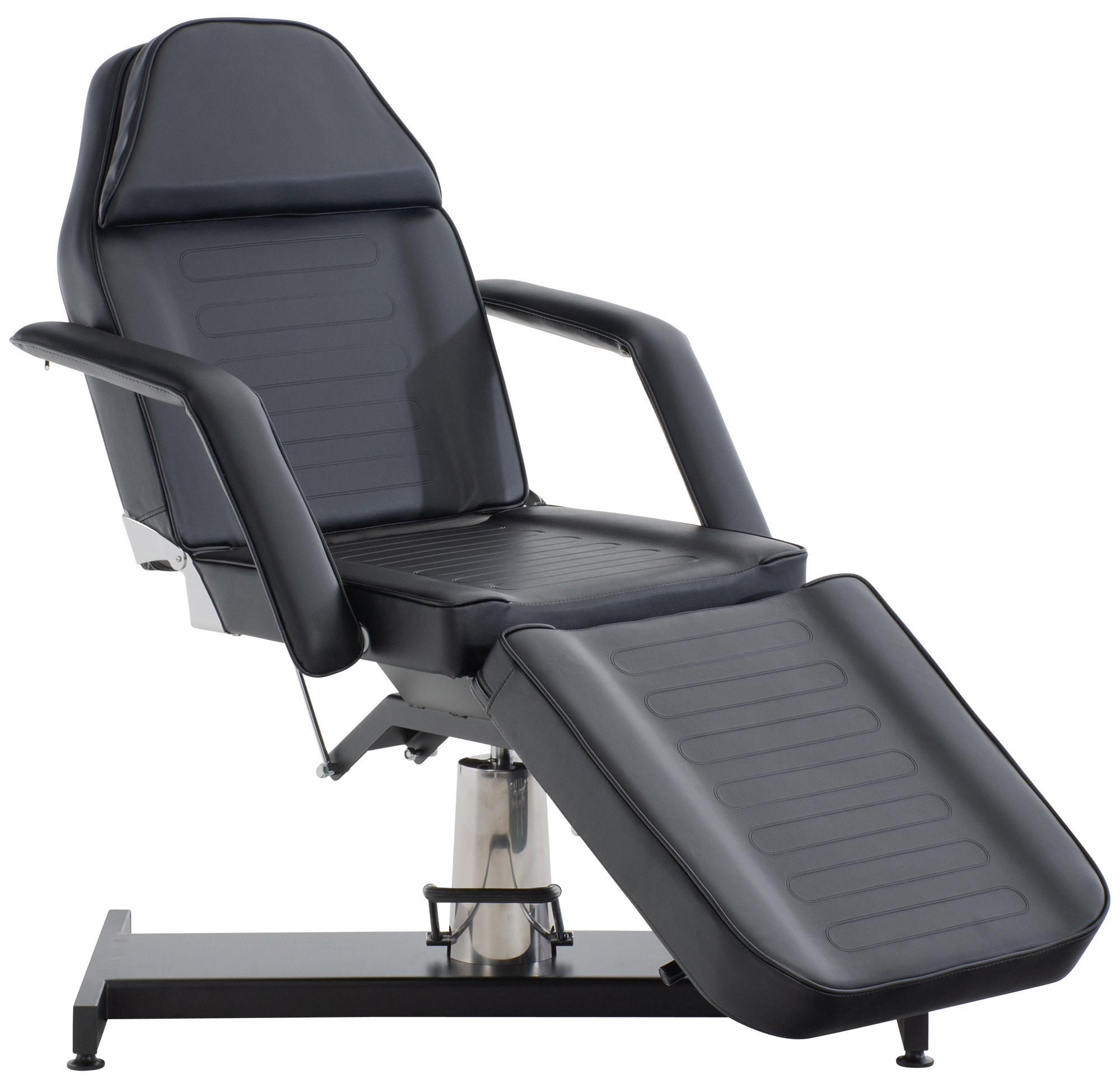 KOSMETIKLIEGE Regen Hydraulisch 64x185x125cm Kunstleder Schwarz Massageliege - Schwarz, Kunststoff (64/125/185cm) - DELUKE