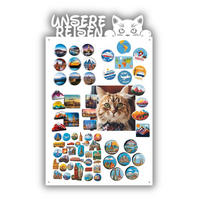 MAGNETTAFEL - Magnetische Pinnwand mit Katzenmotiv - ideal für Magnete und Notizen - magnetisches Whiteboard - Weiß - 80x50 cm - Weiß, Metall (50/80/0.7cm) - ANWICAR