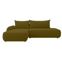 ECKSOFA Munduk I mit Schlaffunktion, Olive - Olivgrün, Textil (302/184cm) - Fedve
