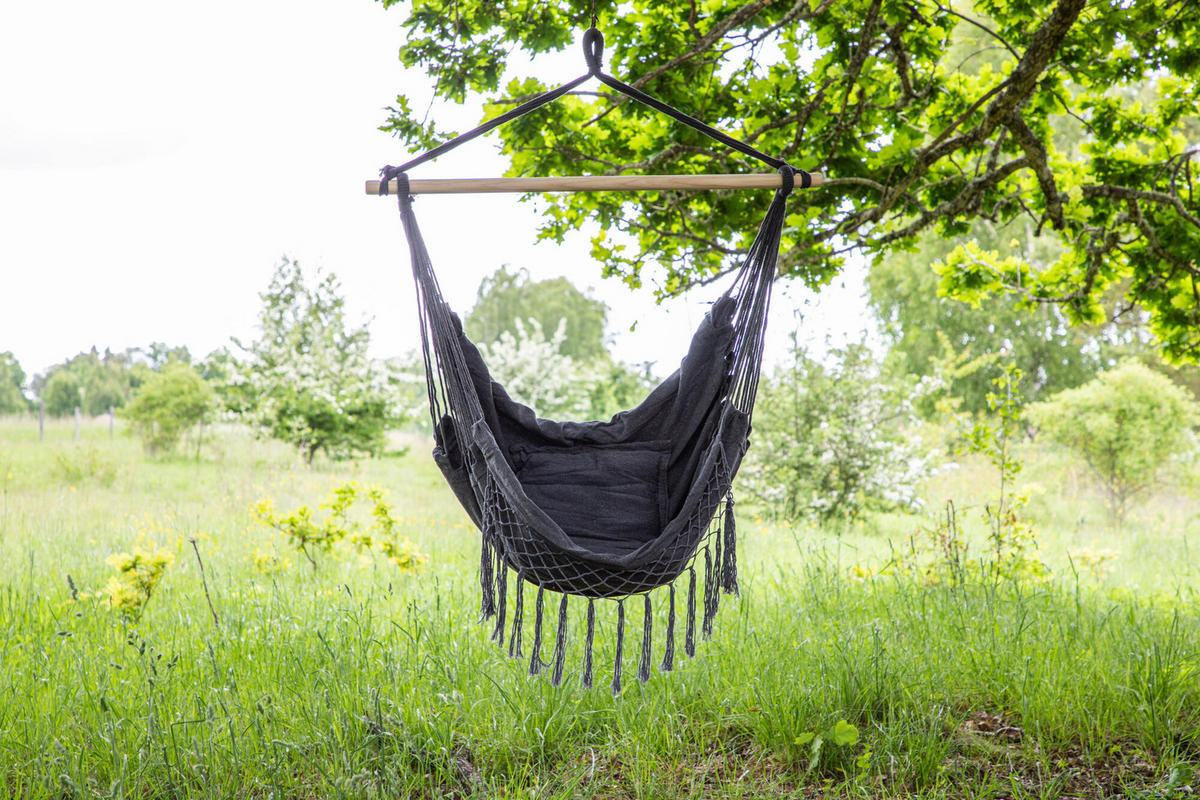 HÄNGESESSEL CULASI Grau 100x50x120 cm - Grau, Textil (100/120/50cm) - FURNLUX