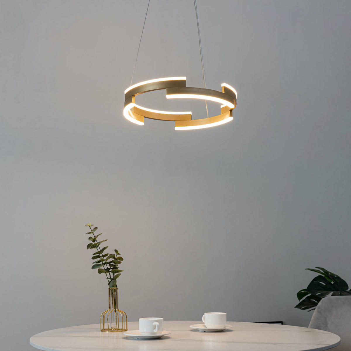 HÄNGELEUCHTE Ola, Gold / Messing, 120cm - Goldfarben, Metall (120/6/120cm) - KOSILUM