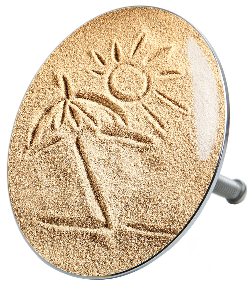 BADEWANNENSTÖPSEL Sunshine - Beige, Metall (8/10/10cm) - Sanilo