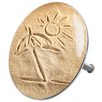 BADEWANNENSTÖPSEL Sunshine - Beige, Metall (8/10/10cm) - Sanilo