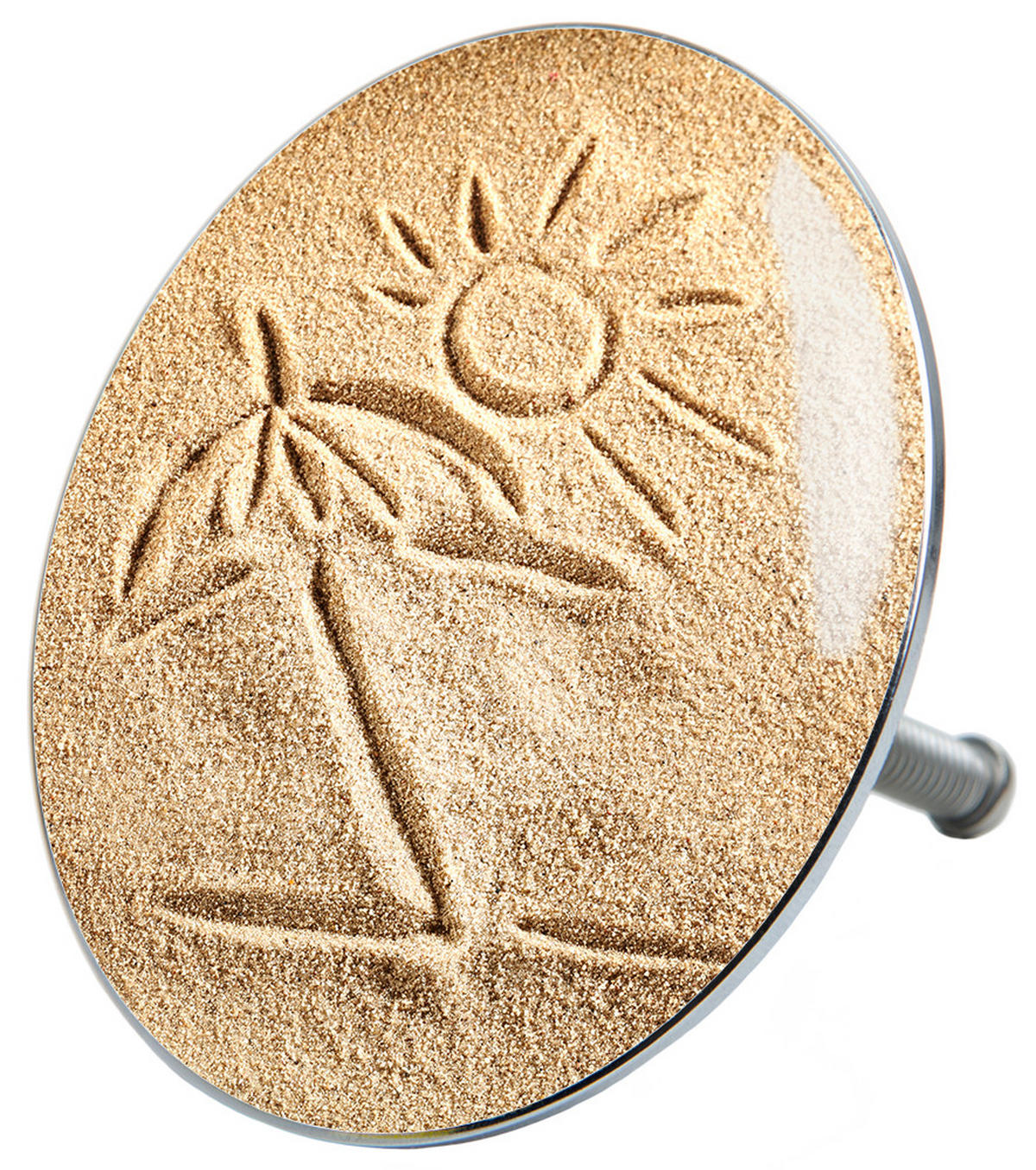 BADEWANNENSTÖPSEL Sunshine - Beige, Metall (8/10/10cm) - Sanilo