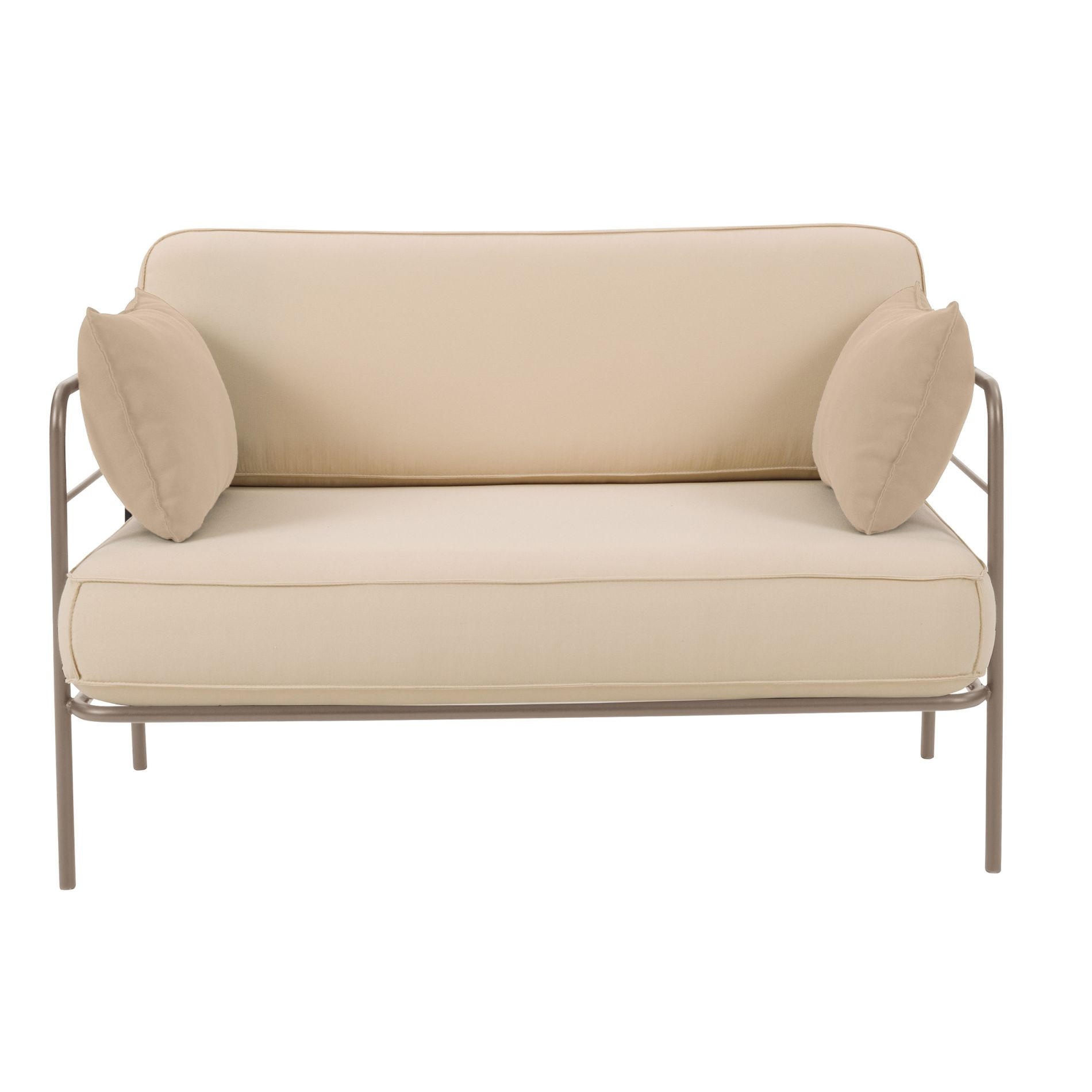 GARTEN-SOFA PreggelBeige/Beige 116 cm - Beige, Textil (116/80/71cm) - Selsey