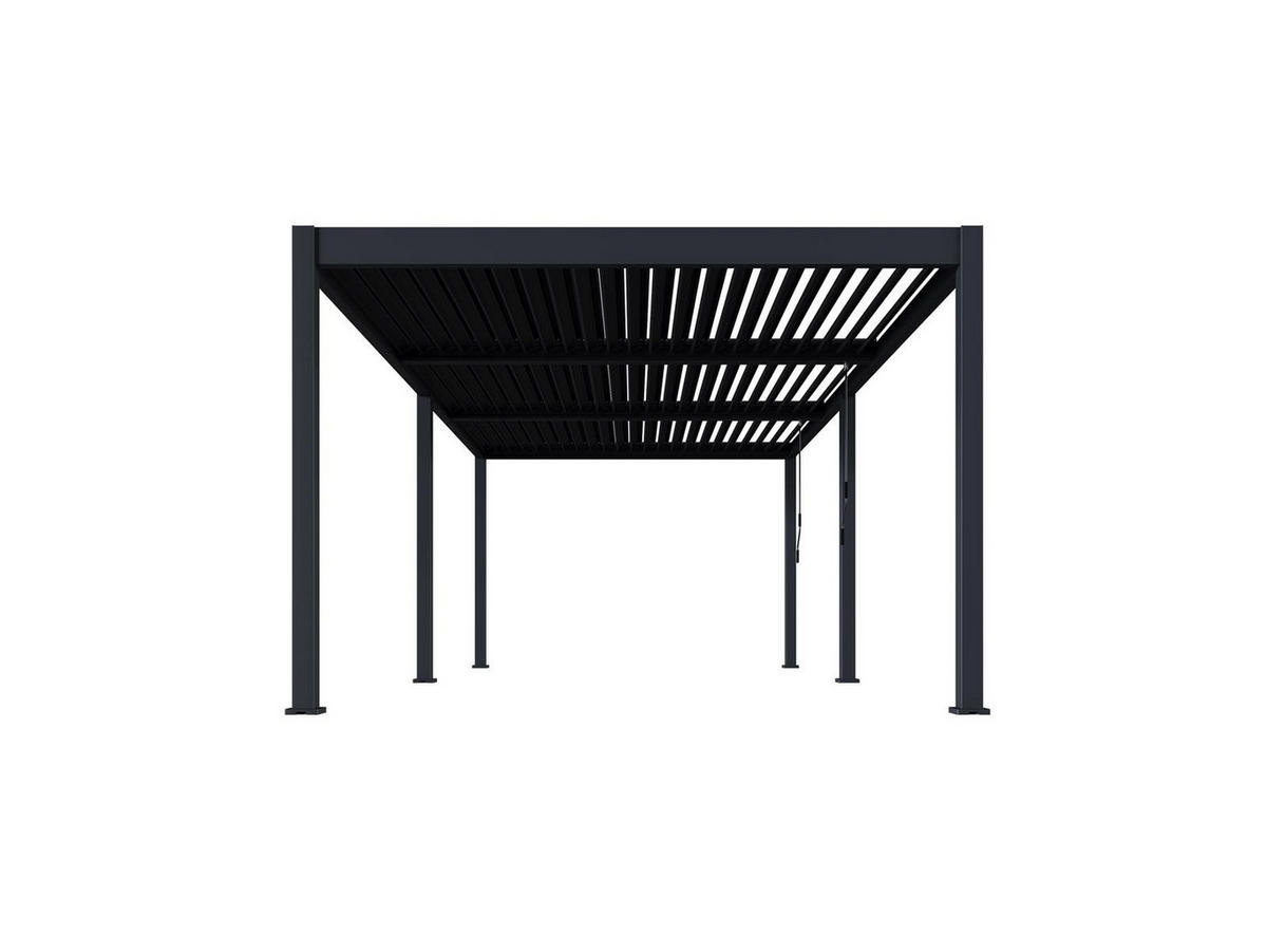 LAMELLENDACH-PERGOLA Oasis 3,6x7,2 m Anthrazit Aluminium - Grau, Kunststoff (80/175/120cm) - Green Spirit