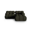 ECKSOFA modular rechts Bellis aus 3D-Stoff Amazonasgrün 3 Sitzplätze - Waldgrün, Textil (155/188cm) - Micadoni
