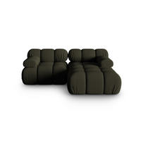 ECKSOFA modular rechts Bellis aus 3D-Stoff Amazonasgrün 3 Sitzplätze - Waldgrün, Textil (155/188cm) - Micadoni