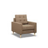 POLSTERSESSEL ELMA, Braun - Braun, Textil (75/88/92cm) - Mebligo