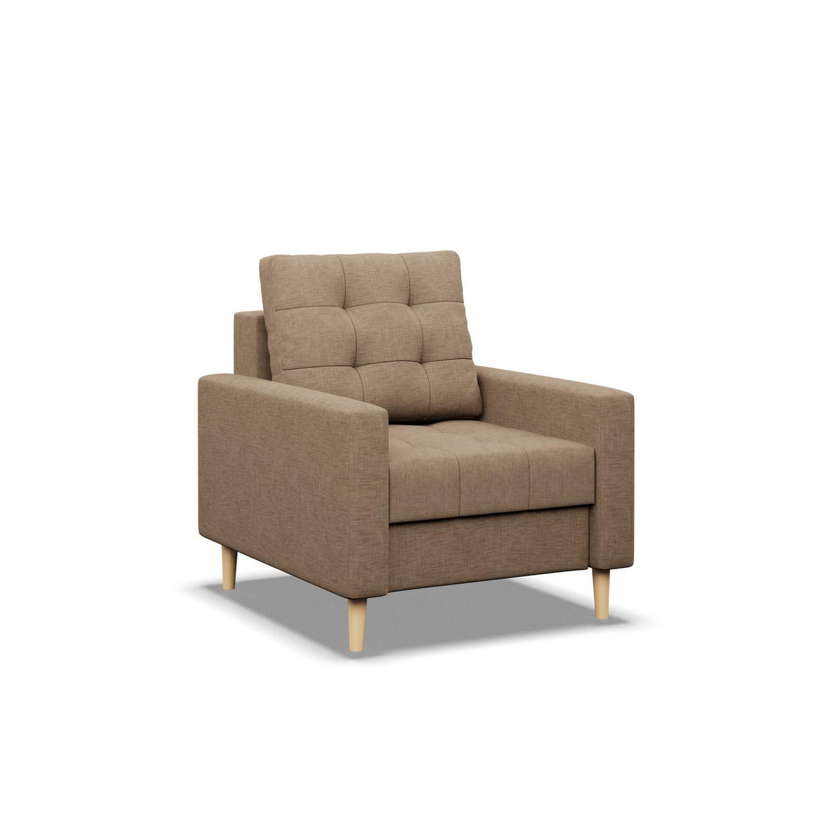 POLSTERSESSEL ELMA, BONELL, Braun - Braun, Textil (75/92/92cm) - Mebligo