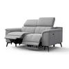 RELAXSOFA FIERO 2-Sitzer mit 2 Relaxfunktionen, silberfarben - Silberfarben/Schwarz, Holzwerkstoff/Textil (170/82/103cm) - Courtois Laville