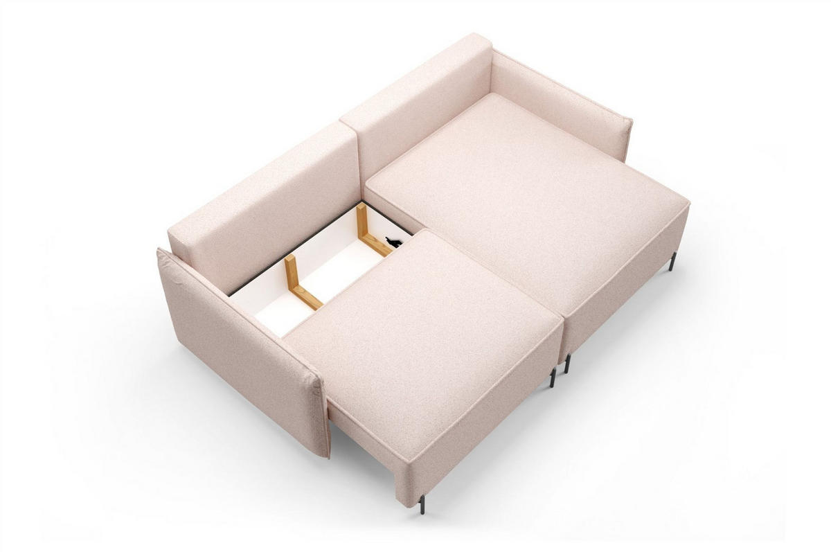 ECKSOFA Betto - Blau, Holzwerkstoff/Textil (221/148cm) - Fun Möbel