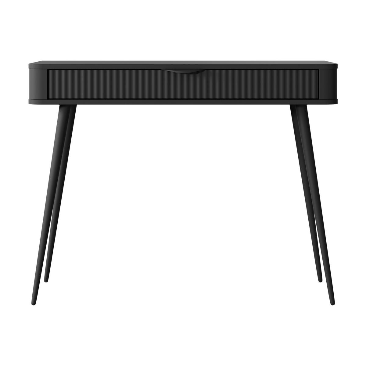 SCHMINKTISCH LEKNES TOA1 Metallgriffe und Beine in schwarzer Farbe Schwarz Schwarz - Schwarz, Holzwerkstoff (100/38/78cm) - Komodee