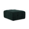 POUF Samt Stoff Grün - Salbeigrün/Schwarz, Holzwerkstoff/Kunststoff (75/41/90cm) - Makamii