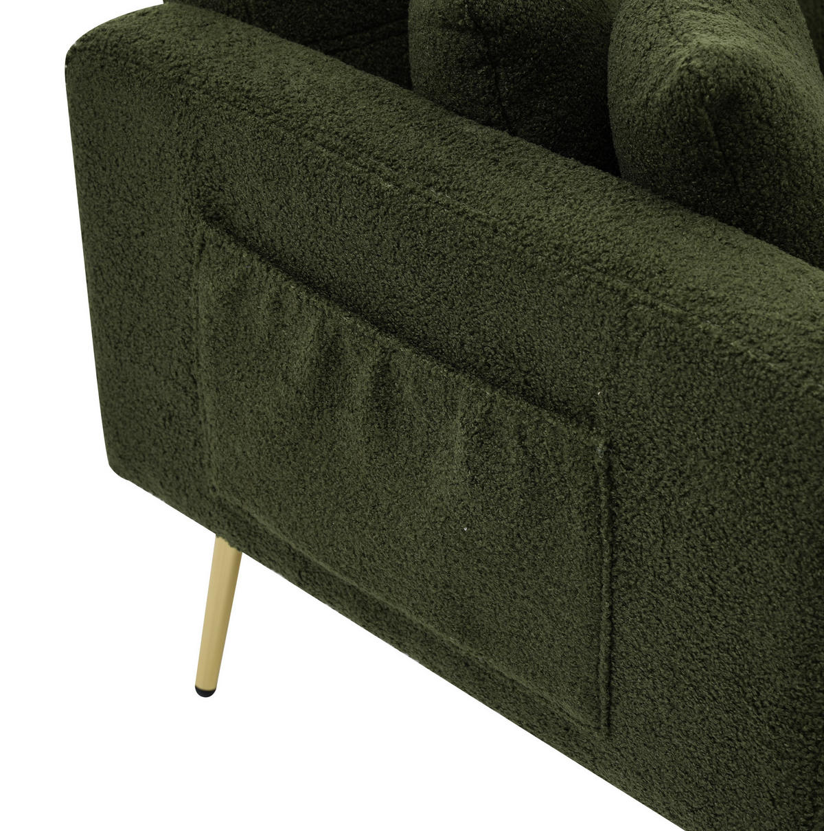 SCHLAFSOFA mit Bettfunktion 175 x 64 x 72 cm Antique Green - Grün, Kunststoff (175/72/65cm) - Meubliv