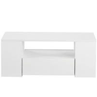 COUCHTISCH DE-076 Hochglanz Weiß - Weiß, Holzwerkstoff (53/95/37cm) - ComfortXL