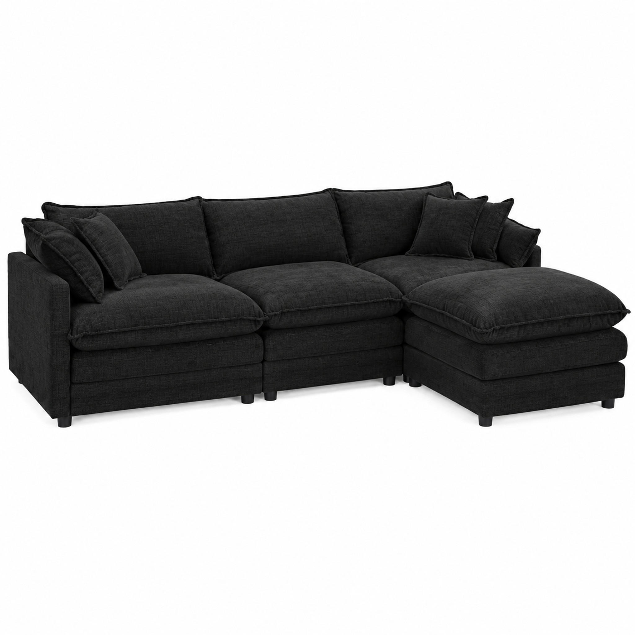 Meubliv Ecksofa Schwarz 267x154 cm