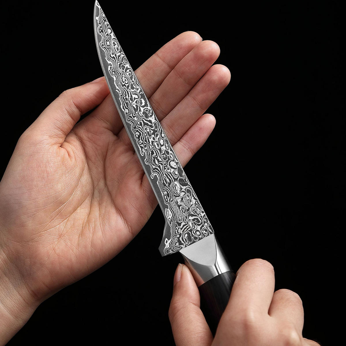 AUSBEINMESSER 14 cm - Schwarz, Holz/Metall (29cm) - Zayiko