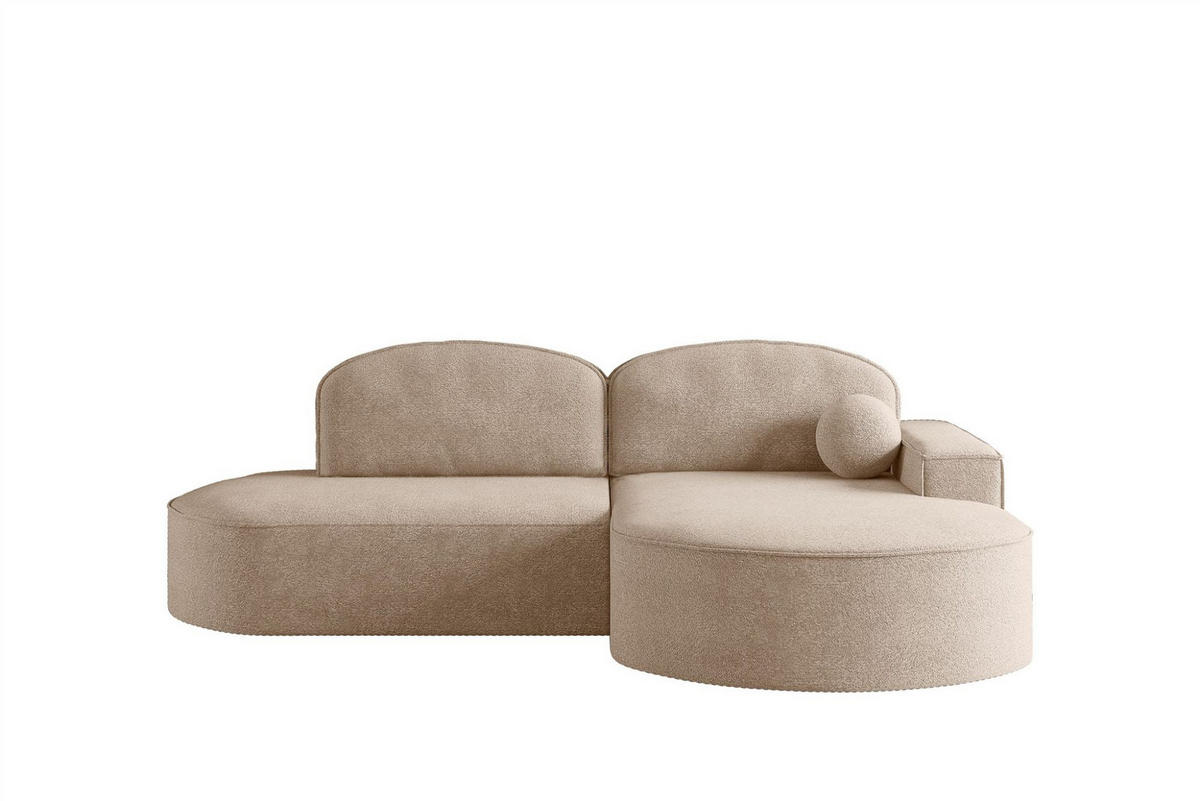 ECKSOFA Girona Mit Schlaffunktion - Greige, Holzwerkstoff/Textil (278/179cm) - Fun Möbel