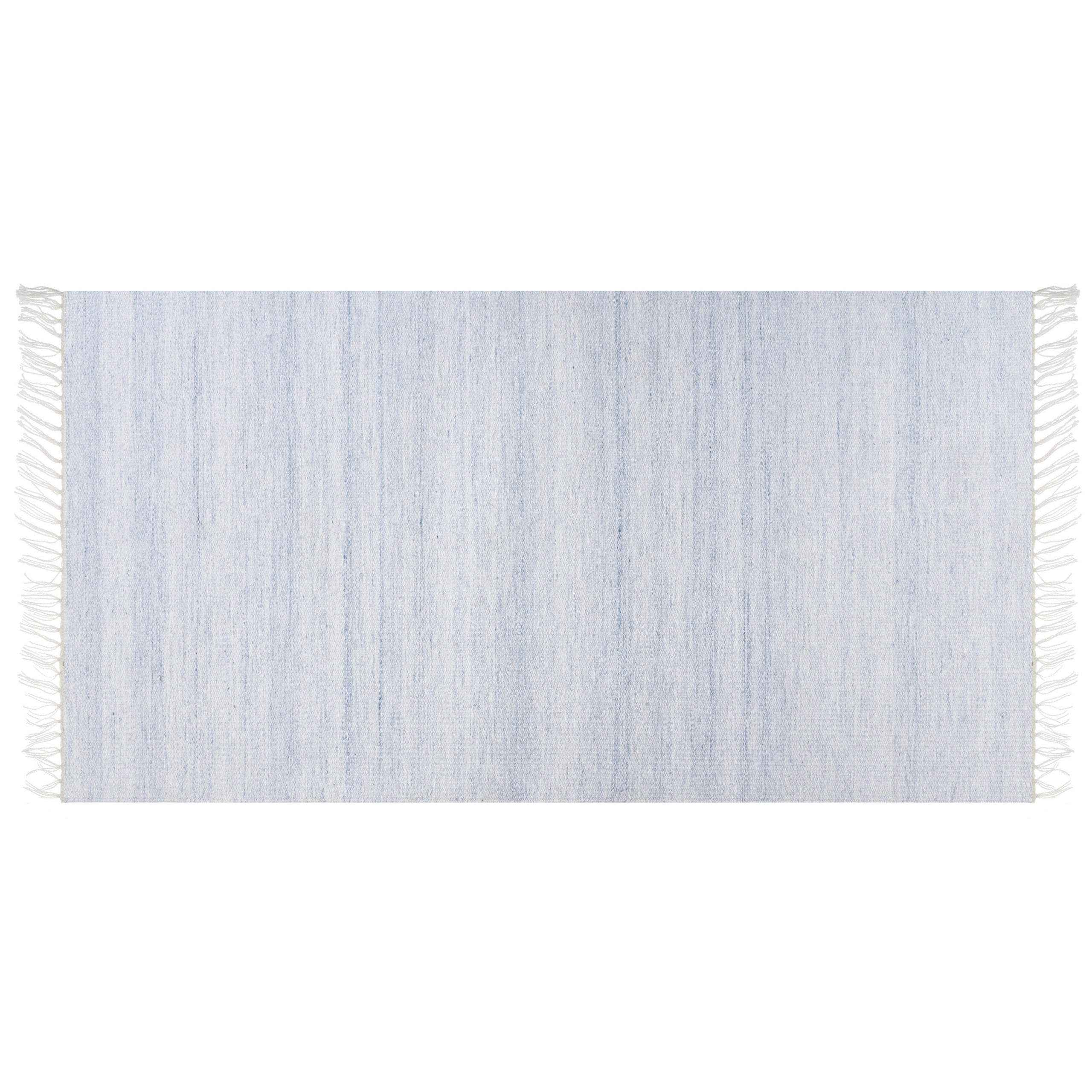 TEPPICH geflochten Malhia 150/80 cm - Blau, Kunststoff (80/150cm) - Beliani