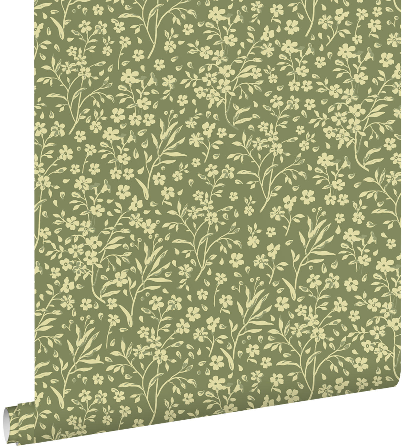 TAPETE Blumen 50 x 900 cm - Grün, Papier (50/900cm) - ESTAhome