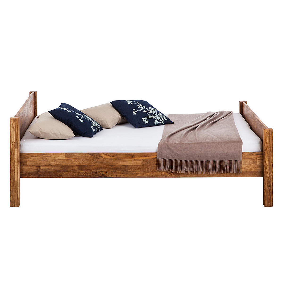 BETT - Massivholz - Eichefarben, Holz (140/200cm) - home24