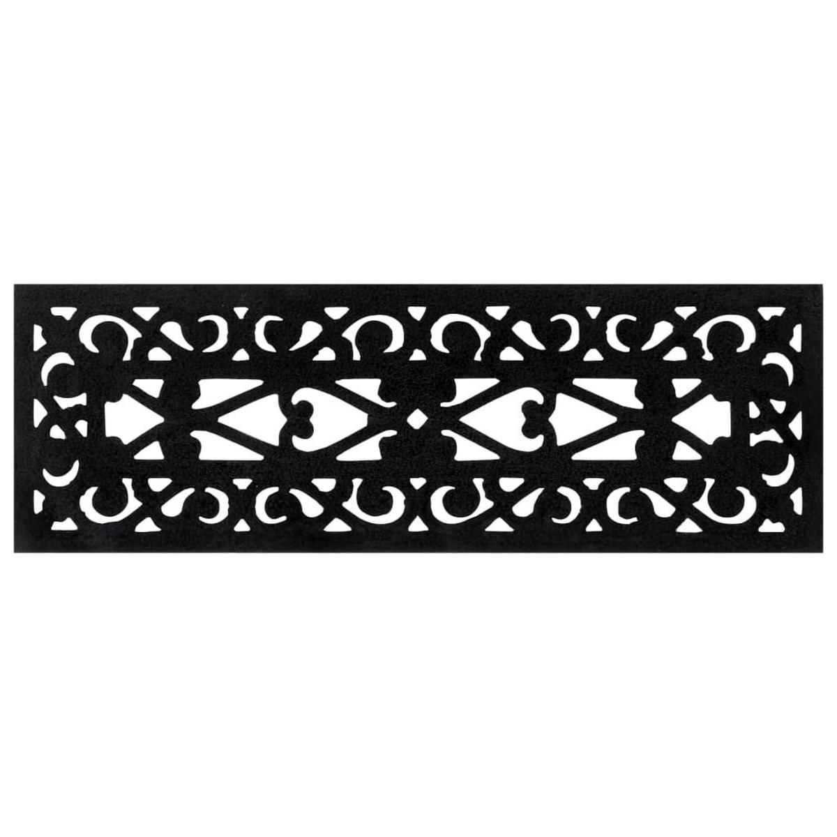 STUFENMATTEN-SET 25/75 cm, aus Gummi, Schwarz, 5er-Set - Schwarz, Kunststoff (75/25/0.4cm) - vidaXL