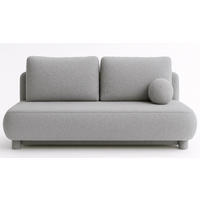 SITZSOFA Hellgrau MAJA Mit Schlaffunktion In Bouclé - Grau, Textil (209/96/96cm) - Sepro Meble