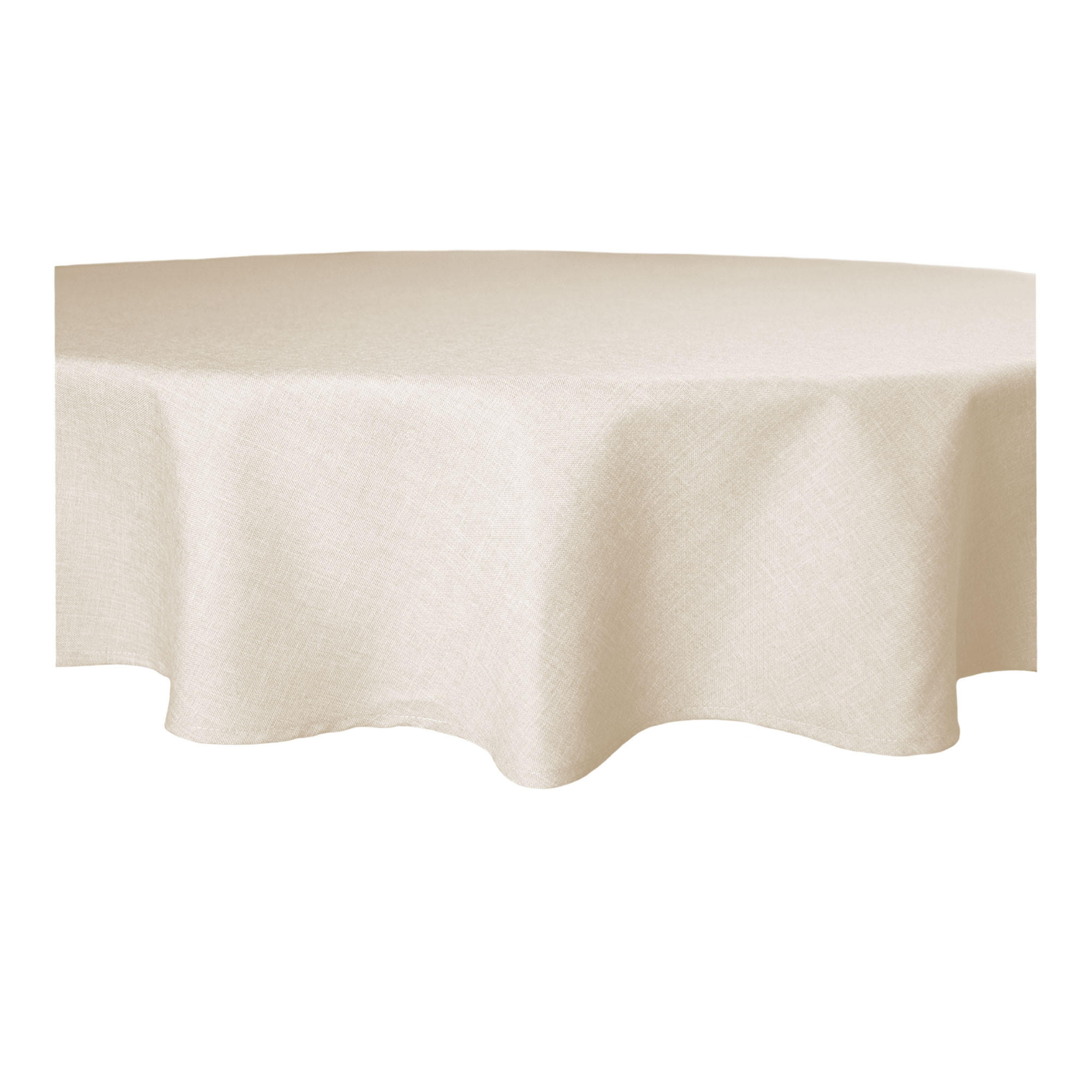 TISCHDECKE Leinenoptik 140 cm rund Ecru - Ecru, Textil (140cm) - TiborTex