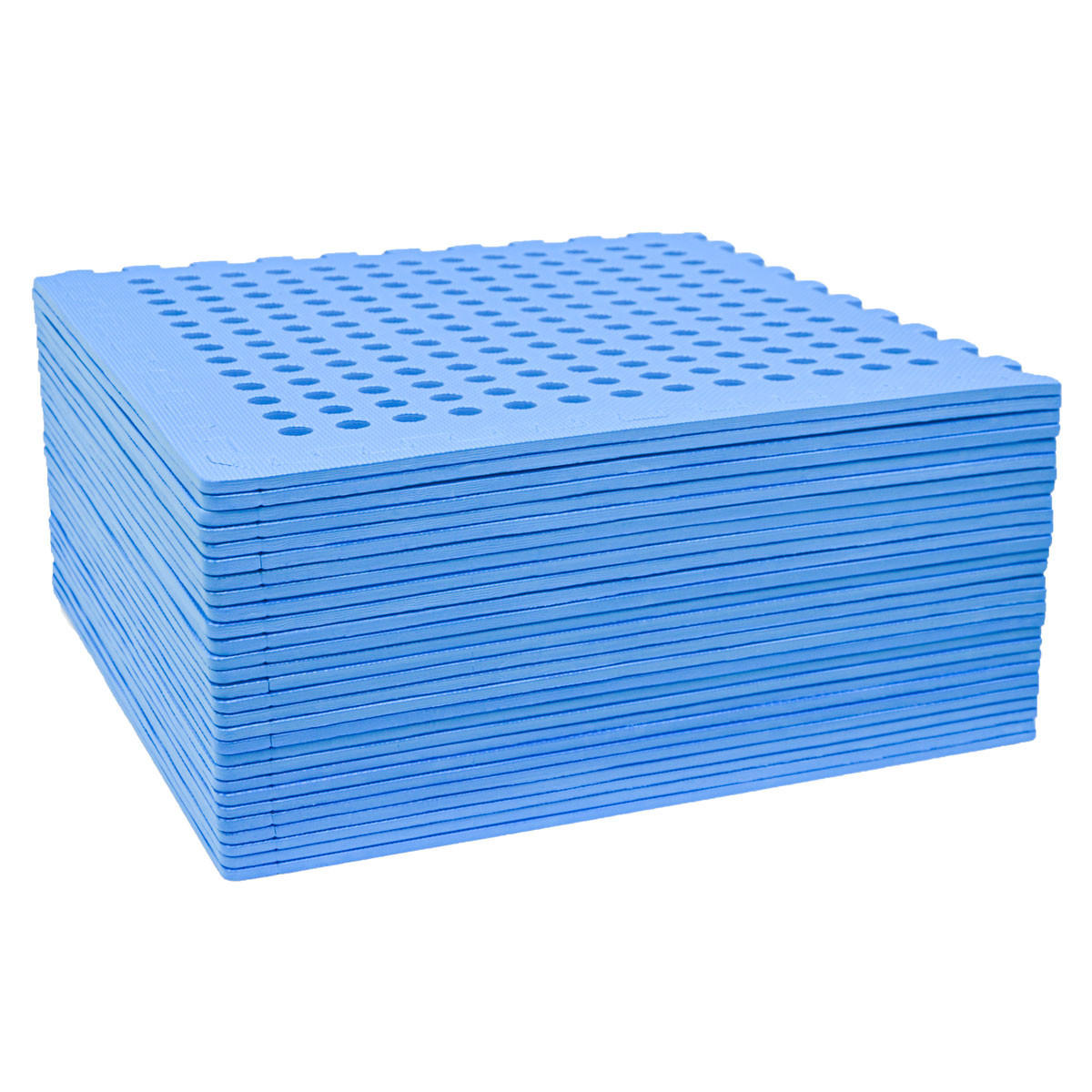 POOLMATTEN für 244 cm Pool - 28 EVA Matten 62 cm Blau - Blau, Kunststoff (62/62cm) - eyepower