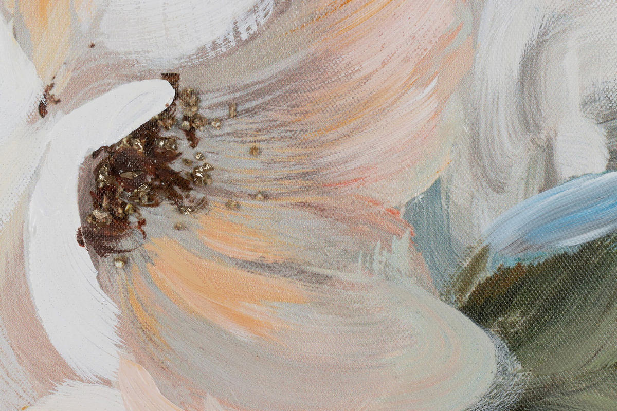 ACRYLBILD HANDGEMALT 60/60 cm - Beige/Grau, Holz/Textil (0.7/60cm) - KUNSTLOFT