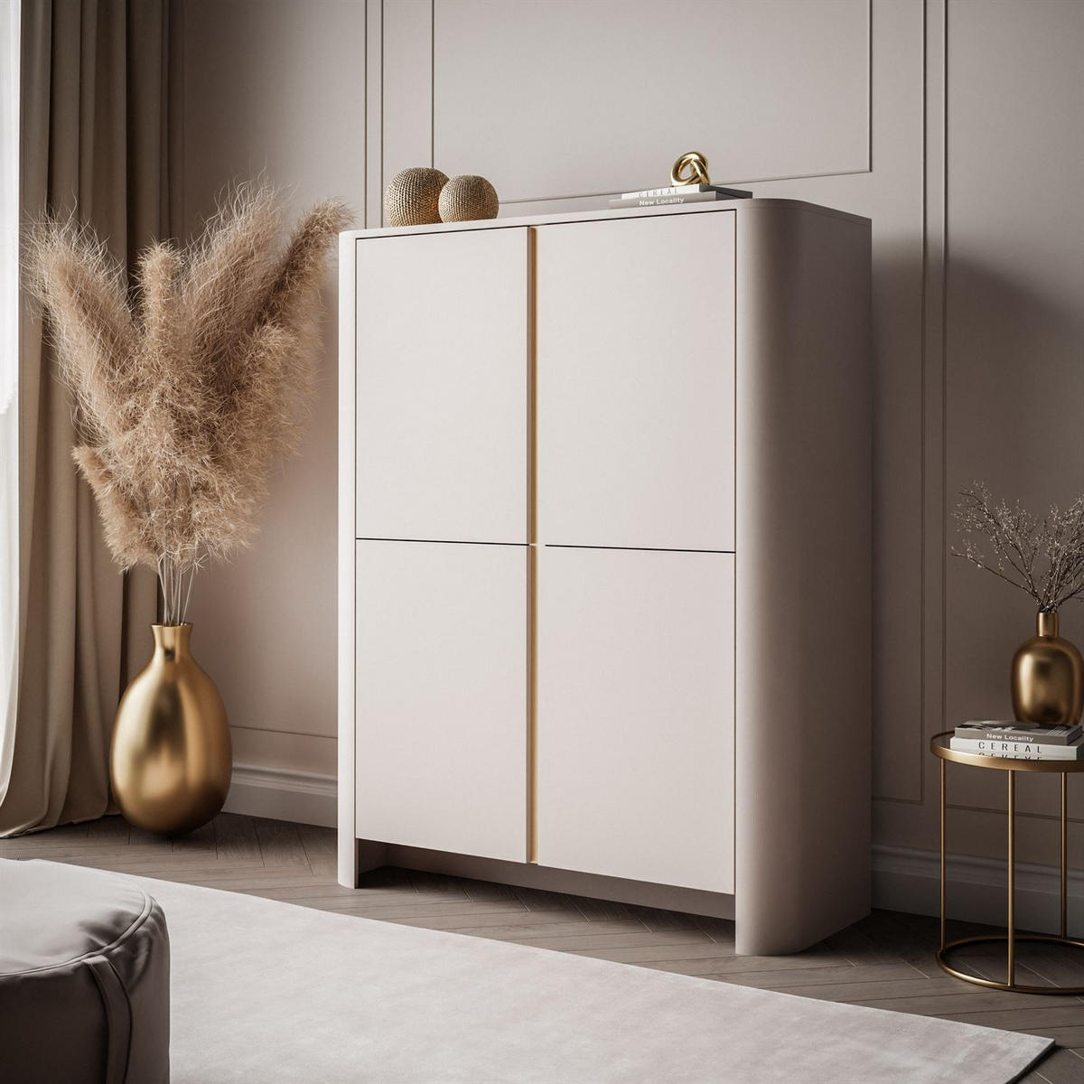 KOMMODE DESTINY K-103 Kaschmir - Kaschmir, Holzwerkstoff (103/132/39cm) - Lookway