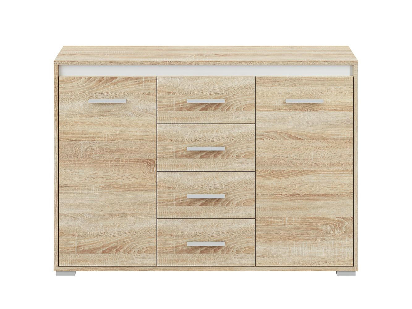 KOMMODE Avo Sonoma Eiche, Absetzung austauschbar 120 / 34 / 85cm - Braun/Sonoma Eiche, Holz/Holzwerkstoff (120/85/34cm) - Feldmann-Wohnen