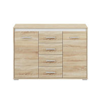 KOMMODE Avo Sonoma Eiche, Absetzung austauschbar 120 / 34 / 85cm - Braun/Sonoma Eiche, Holz/Holzwerkstoff (120/85/34cm) - Feldmann-Wohnen