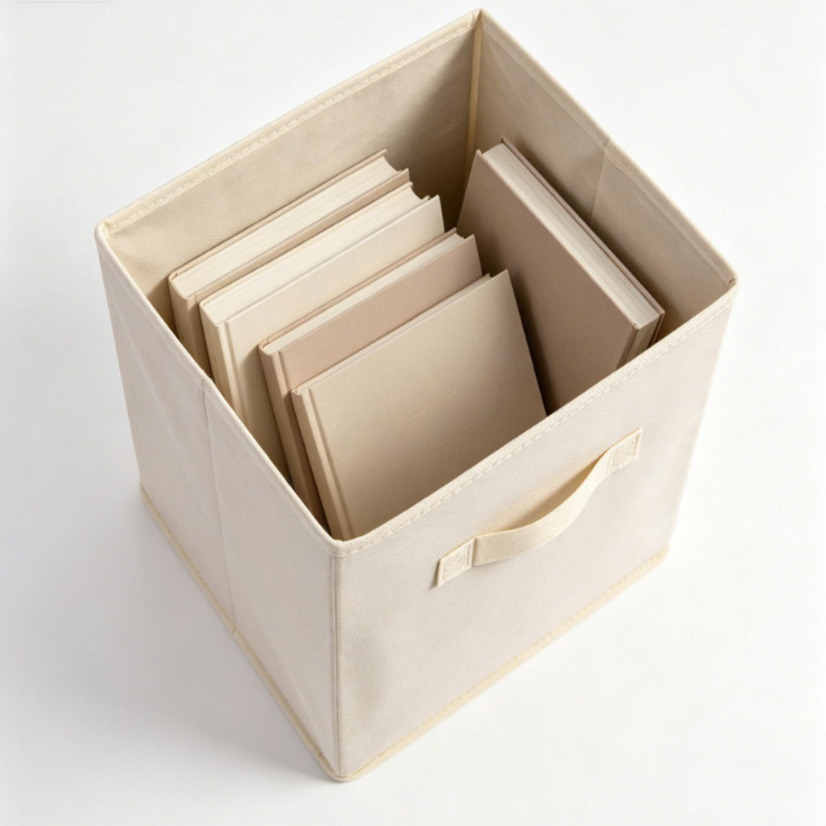 AUFBEWAHRUNGSKORB, Vliesstoff, Beige, 25 x 25 x 25 cm - Beige, Textil (25/25cm) - Weltevree