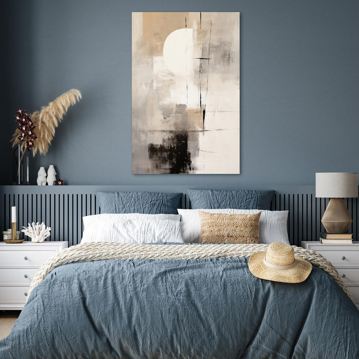 POSTER Abstrakt - Kunst - Grau 80x120 cm - Hellgrau, Papier (80/120/0.1cm) - MuchoWow