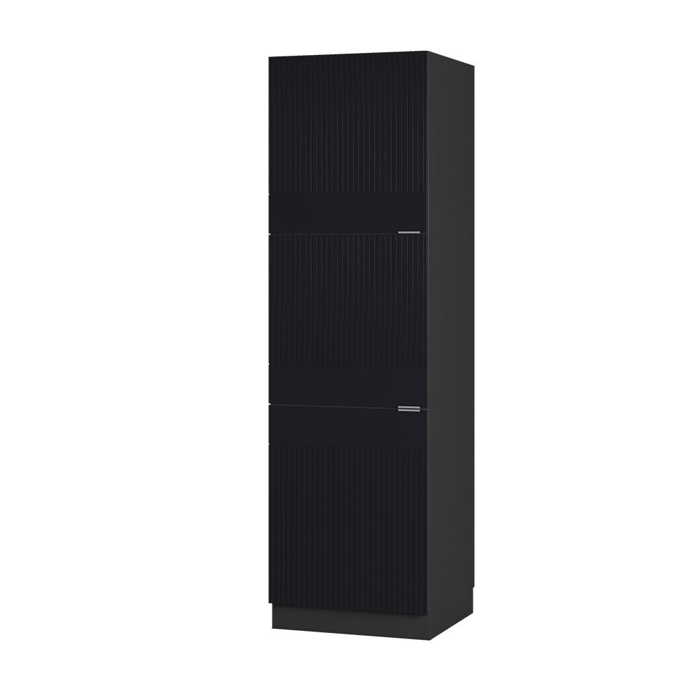 HÖGSKÅP Fame-Line, Svart randig/antracit, 60 cm Svart, Antracit 206.8/60/58.1 cm