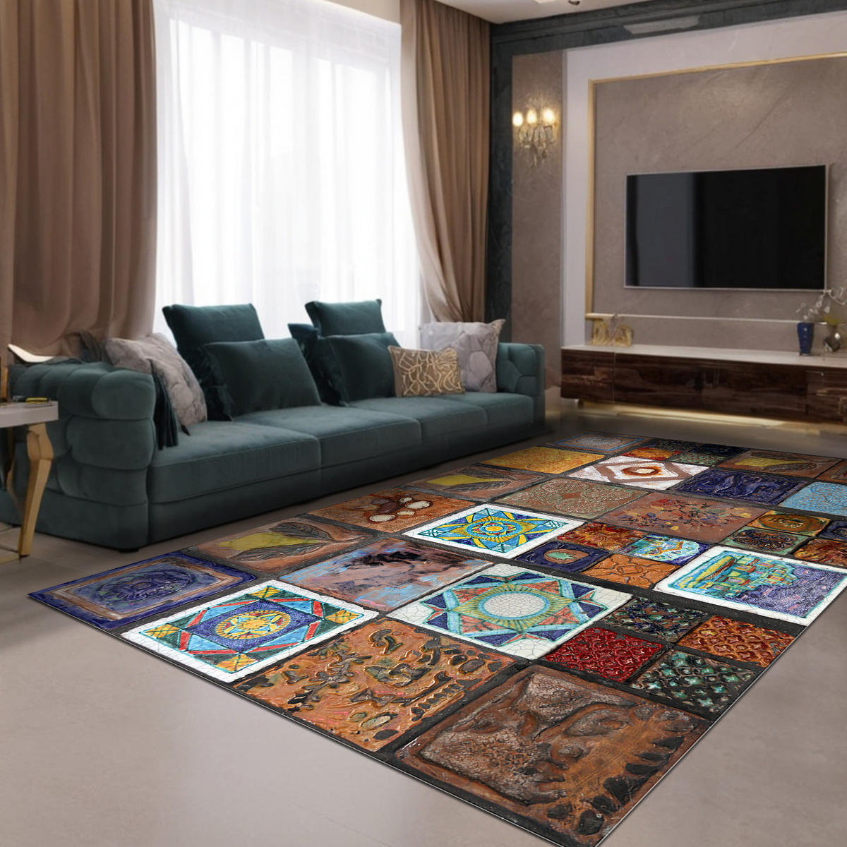 TEPPICH Superlonga 200/300 cm - Multicolor, Textil (200/300cm) - Bamyum